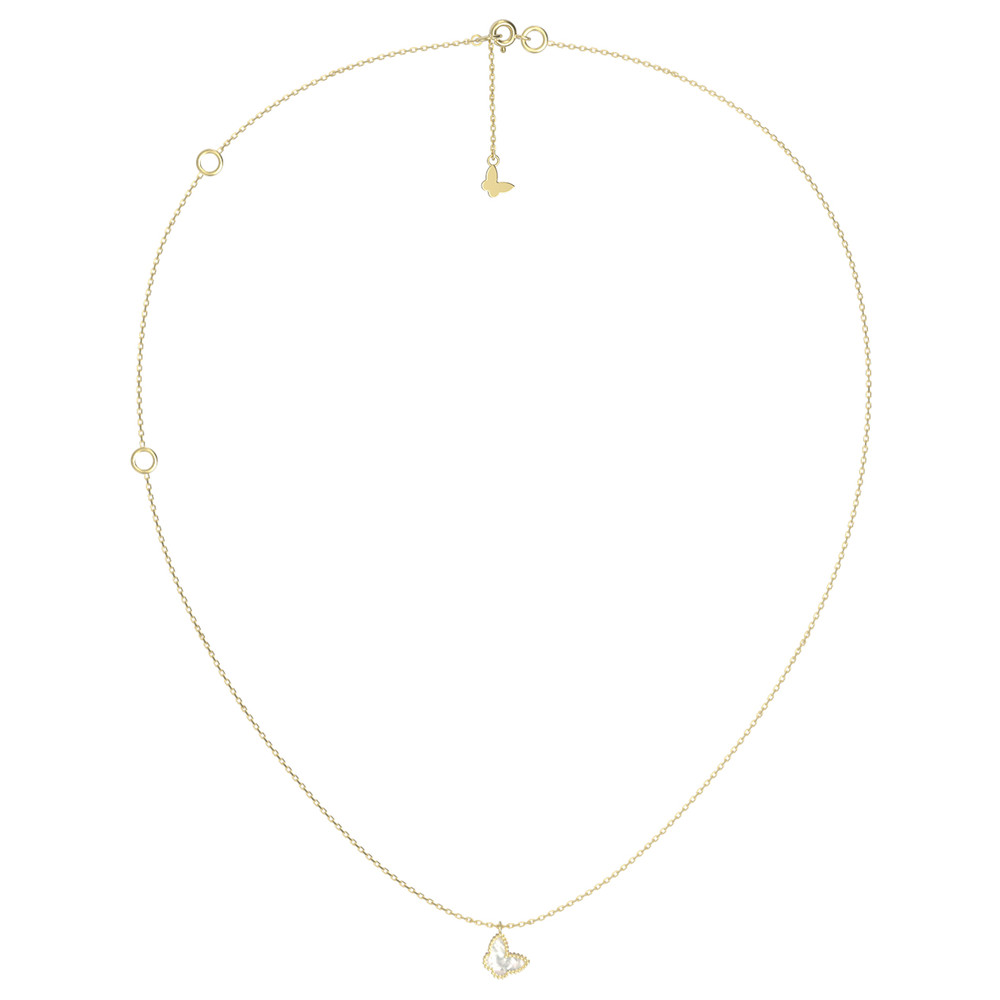 Колье из лимонного золота c перламутром