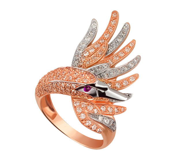 Кольцо из золота c фианитом