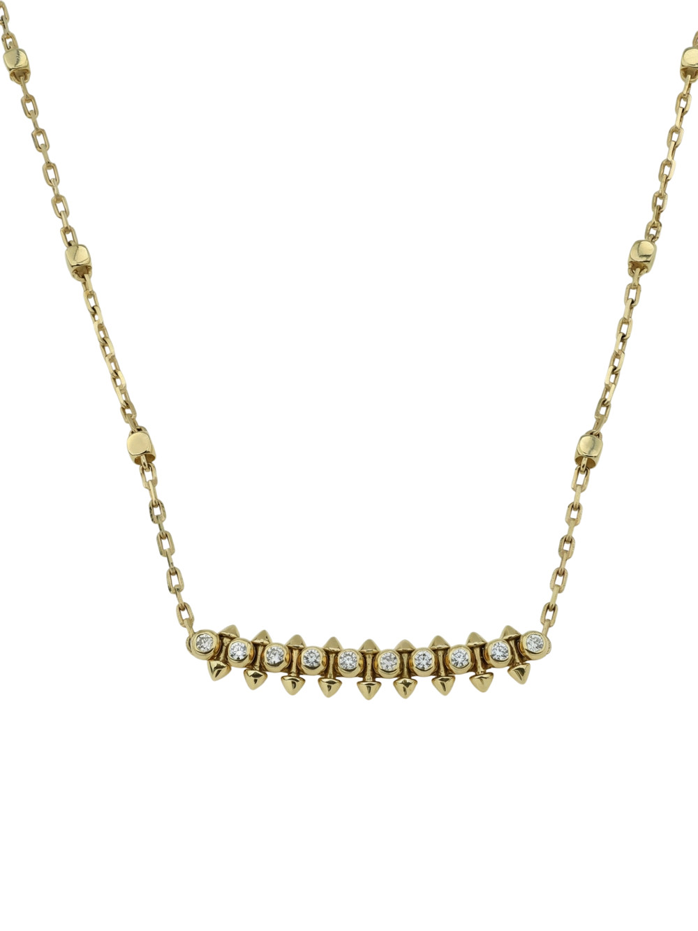 Колье из лимонного золота c бриллиантами