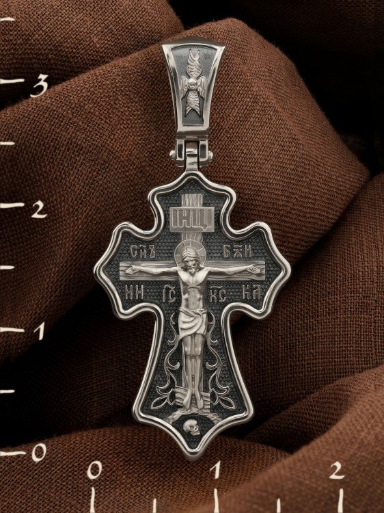 Крест из белого золота