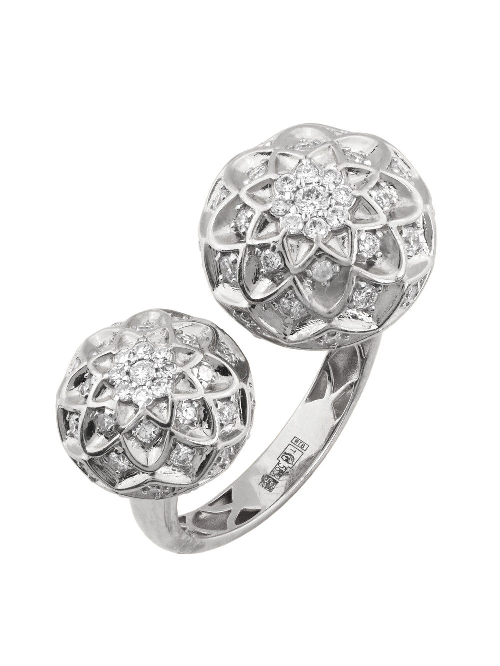 Кольцо из белого золота c бриллиантами