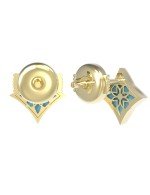 Серьги из лимонного золота 585 пробы c бирюзой