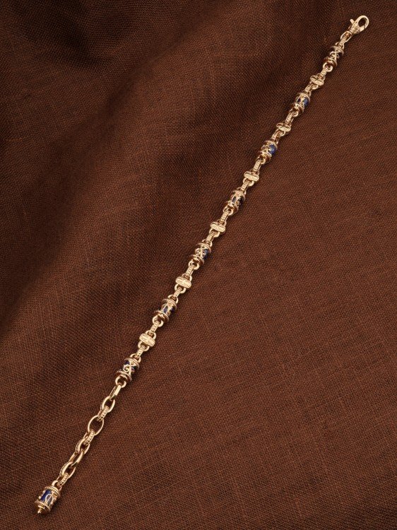 Браслет из золота c лазуритом