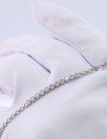 Браслет из белого золота 585 пробы c бриллиантами