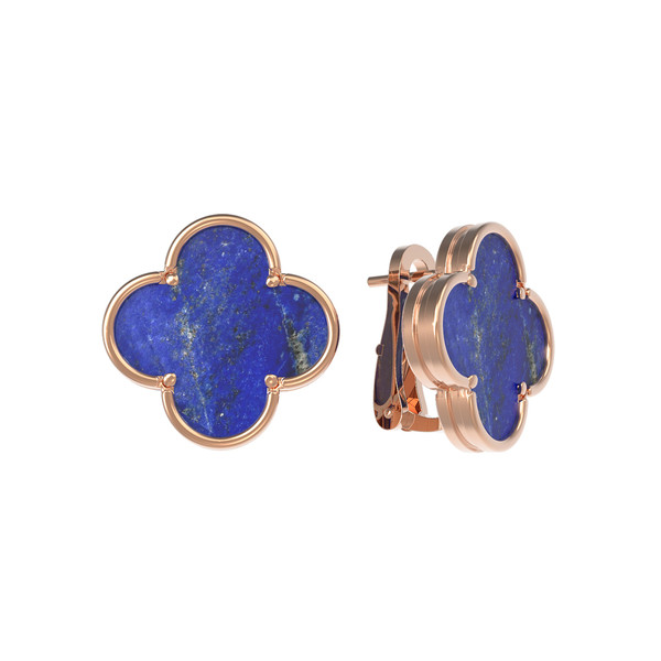 Серьги из золота c лазуритом