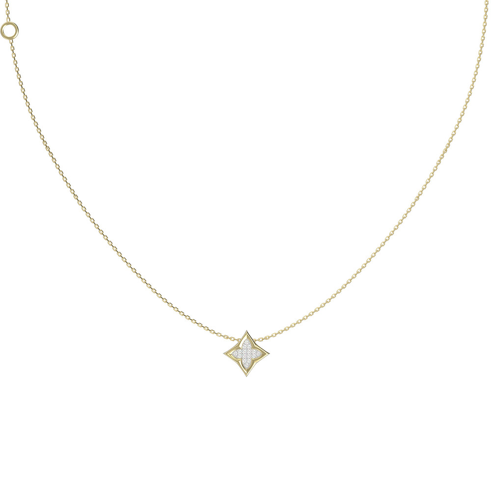 Колье из лимонного золота c бриллиантами