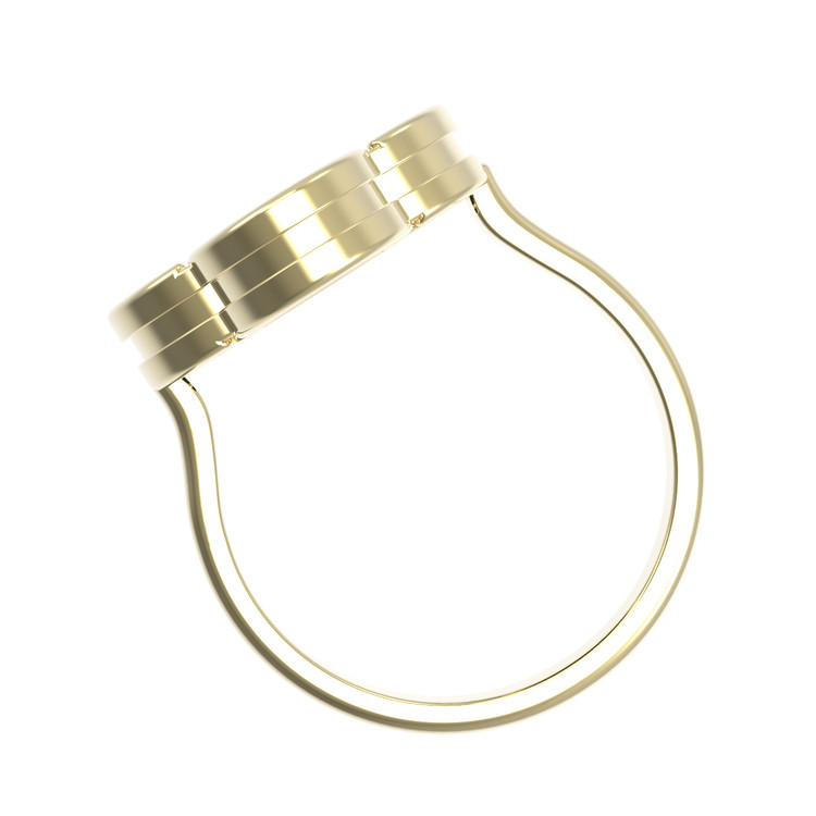 Кольцо из лимонного золота c тигровым глазом