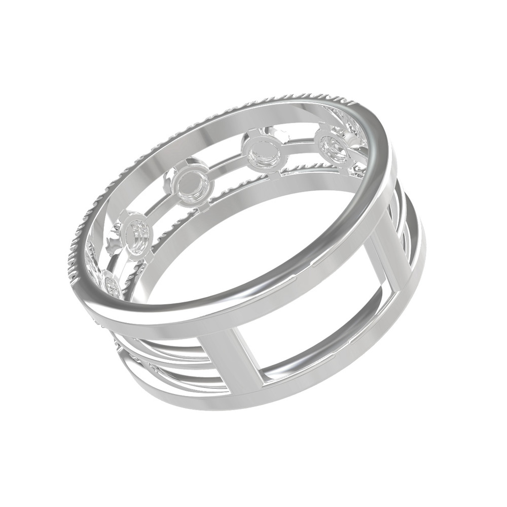 Кольцо из белого золота c бриллиантами