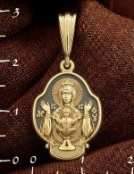 Образок из лимонного золота 585 пробы