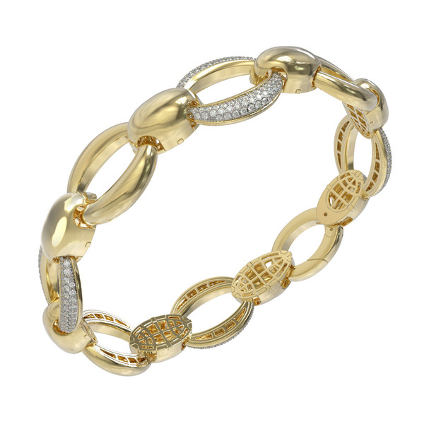 Браслет из лимонного золота c бриллиантами