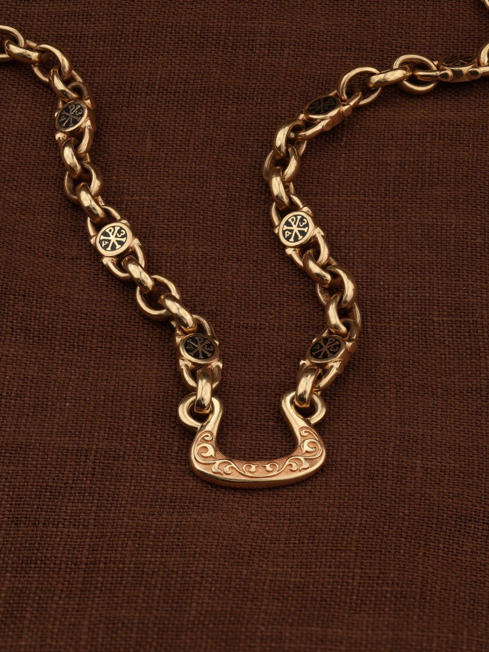 Цепь из золота c эмалью