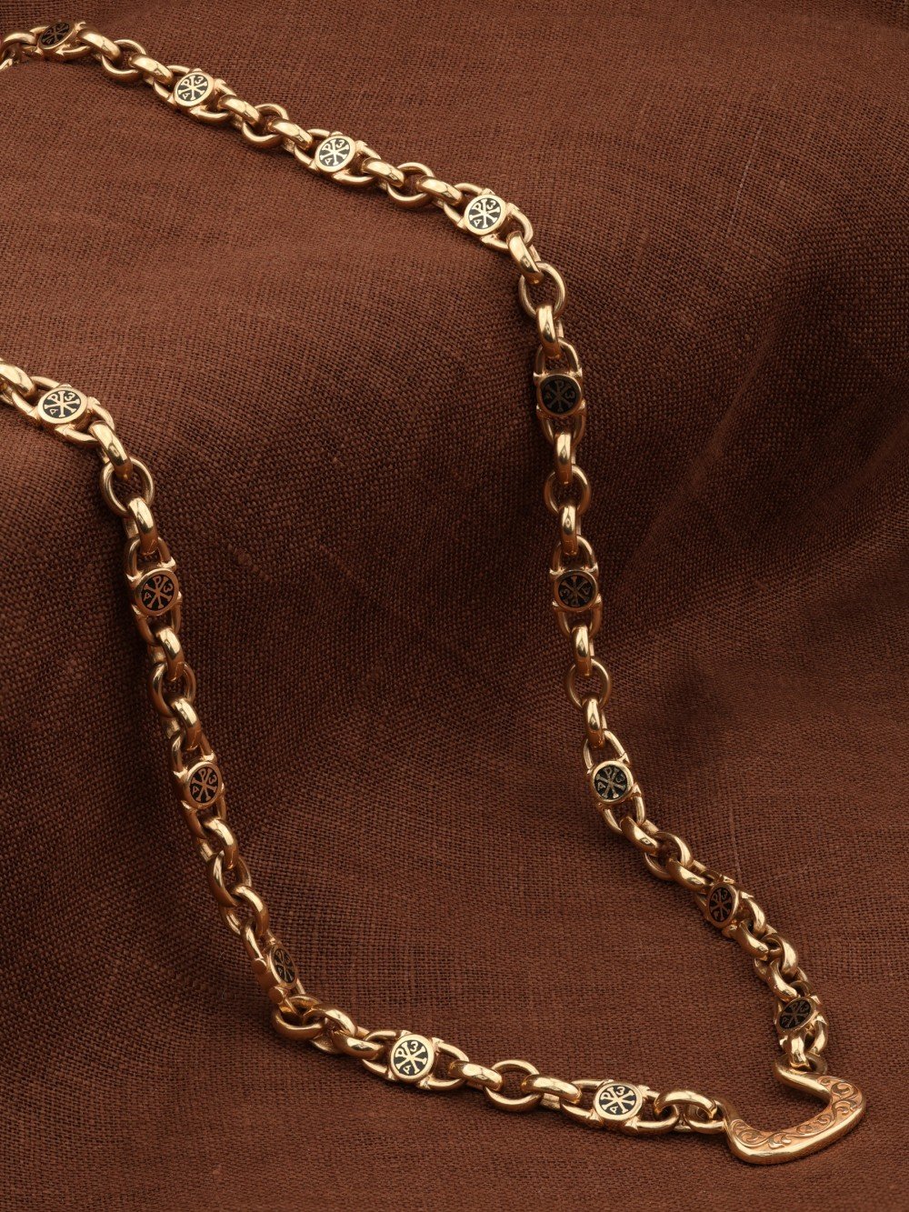 Цепь из золота c эмалью