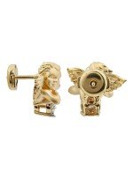 Серьги из золота 585 пробы c бриллиантами