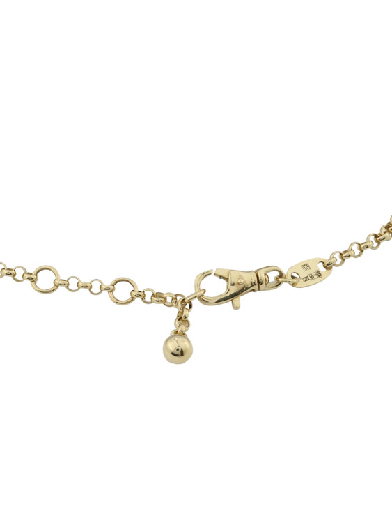 Браслет из лимонного золота c бриллиантами, лазуритом и перламутром