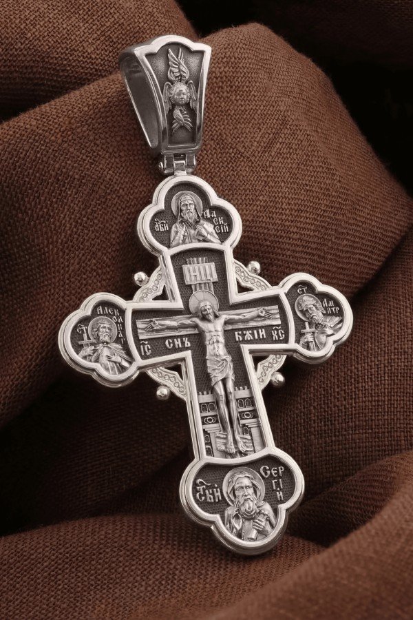 Крест из белого золота