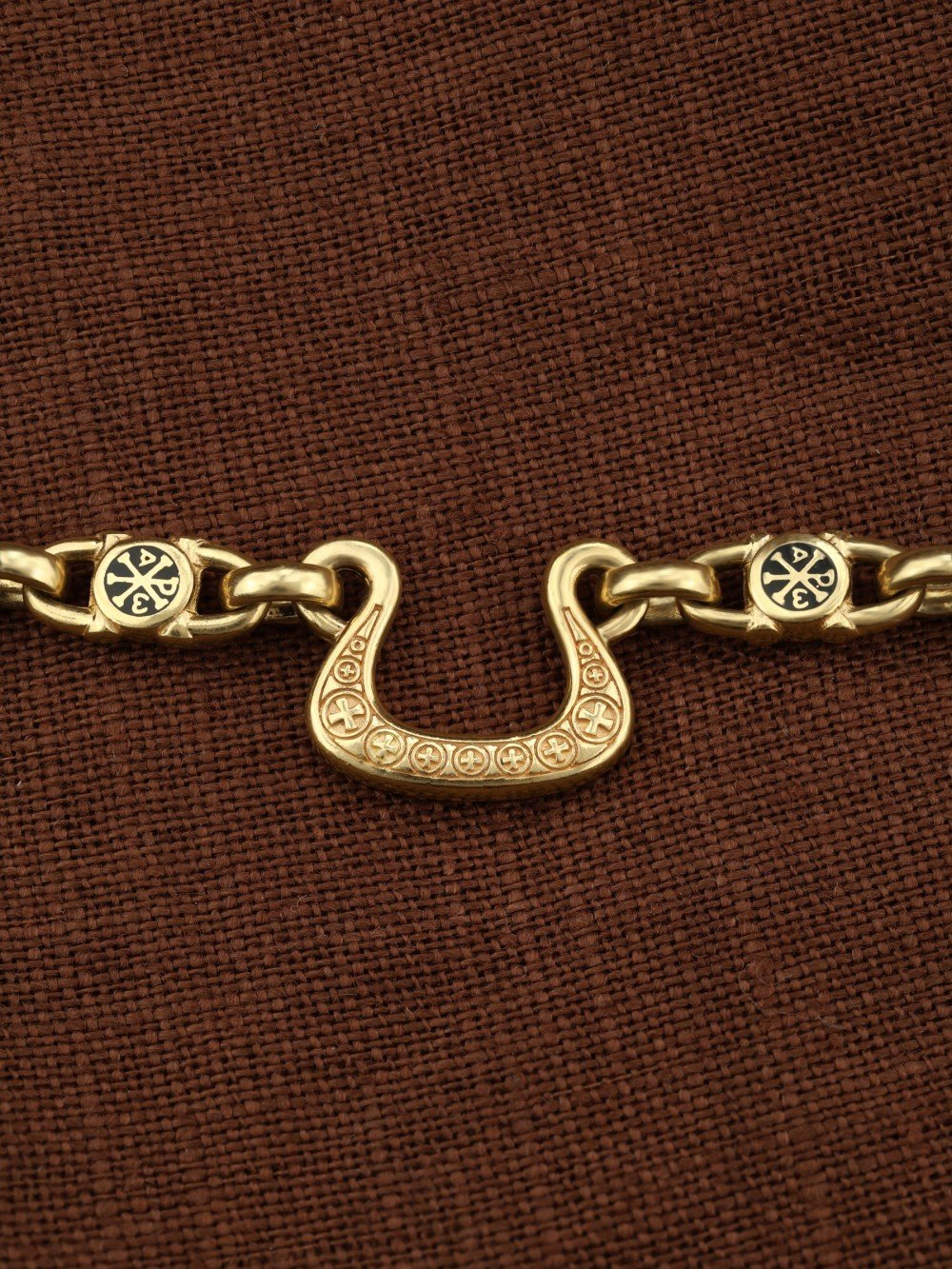 Цепь из лимонного золота c эмалью