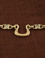Цепь из лимонного золота 585 пробы c эмалью