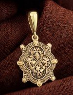 Образок из лимонного золота 585 пробы