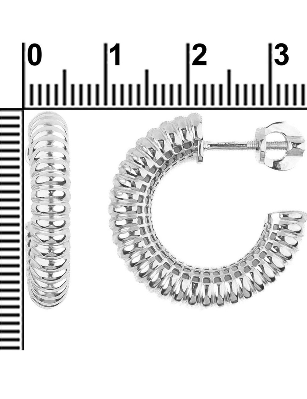 Серьги из белого золота 585 пробы