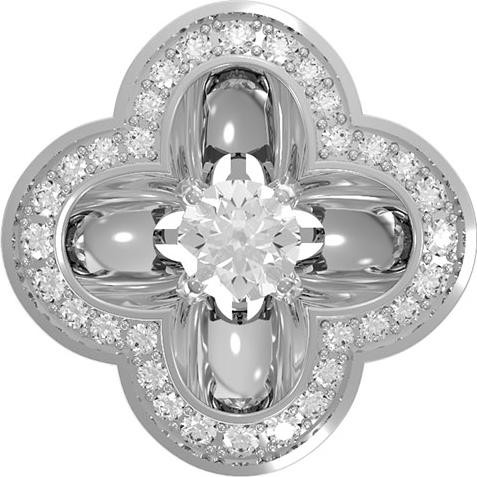 Подвеска из белого золота c бриллиантами