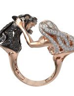Кольцо из золота 585 пробы c фианитом