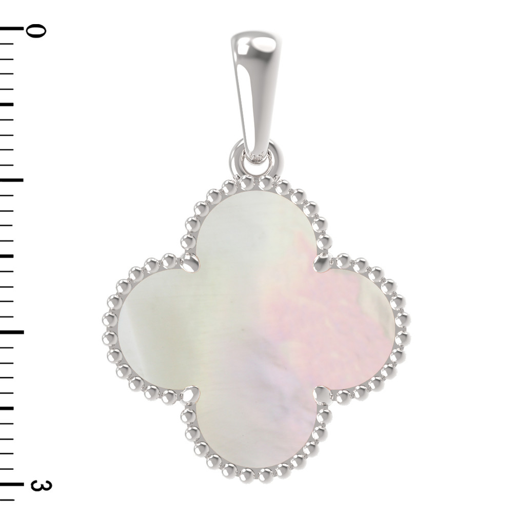 Подвеска из белого золота c перламутром