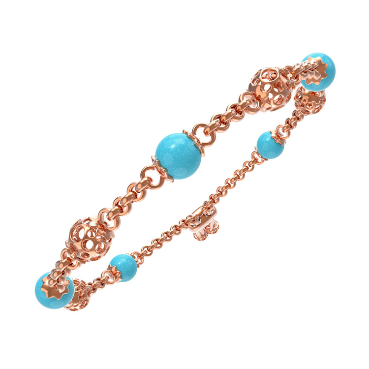 Браслет из золота c бирюзой