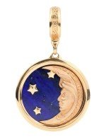 Подвеска из золота 585 пробы c лазуритом