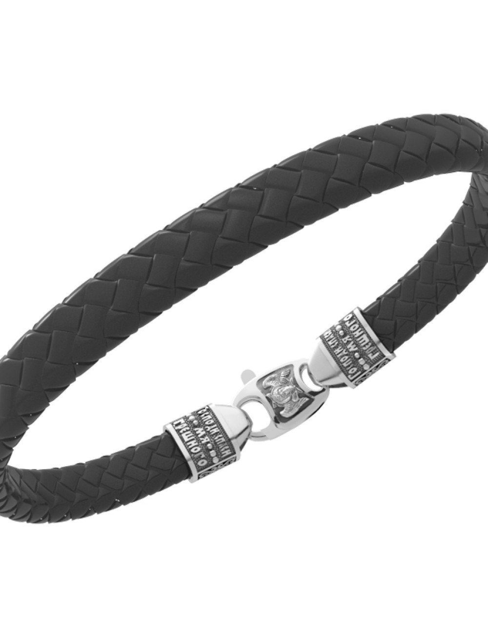 Браслет из белого золота 585 пробы c шнурком