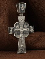 Крест из белого золота 585 пробы