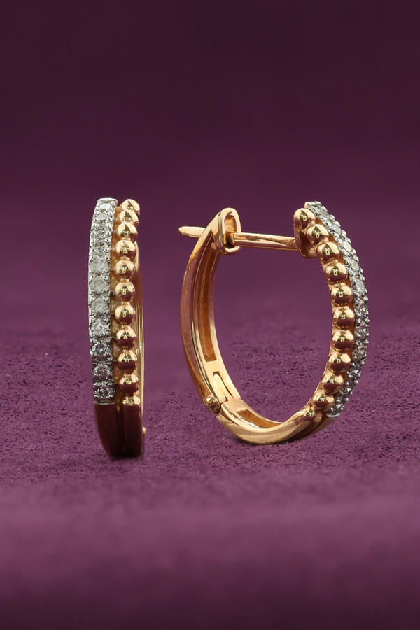 Серьги из золота c бриллиантами