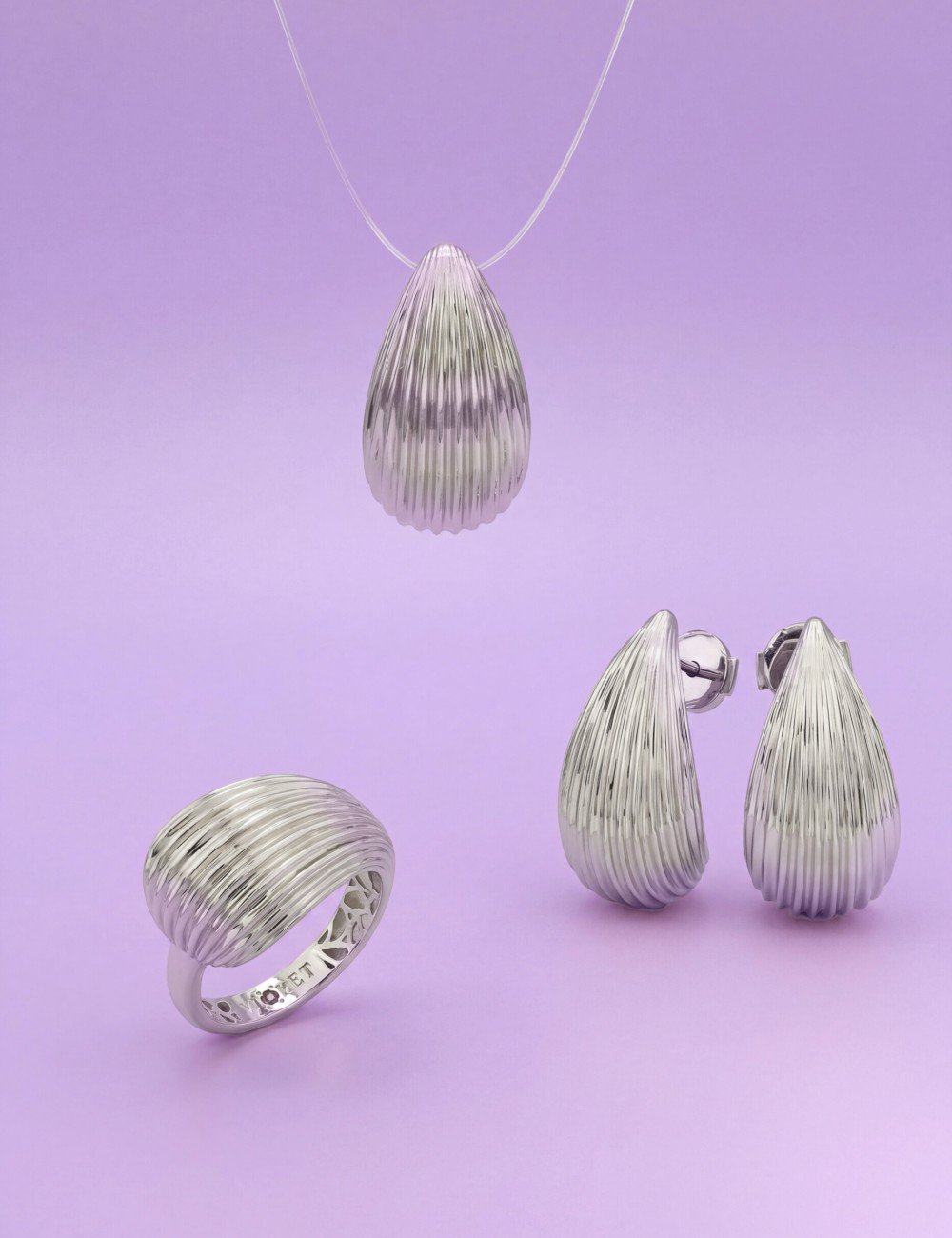 Серьги из белого золота 585 пробы