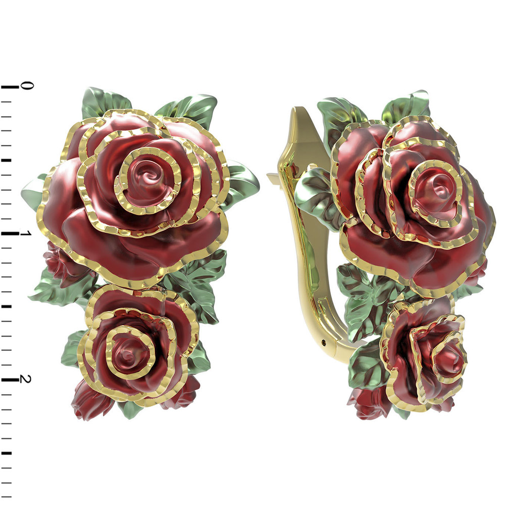 Серьги из лимонного золота