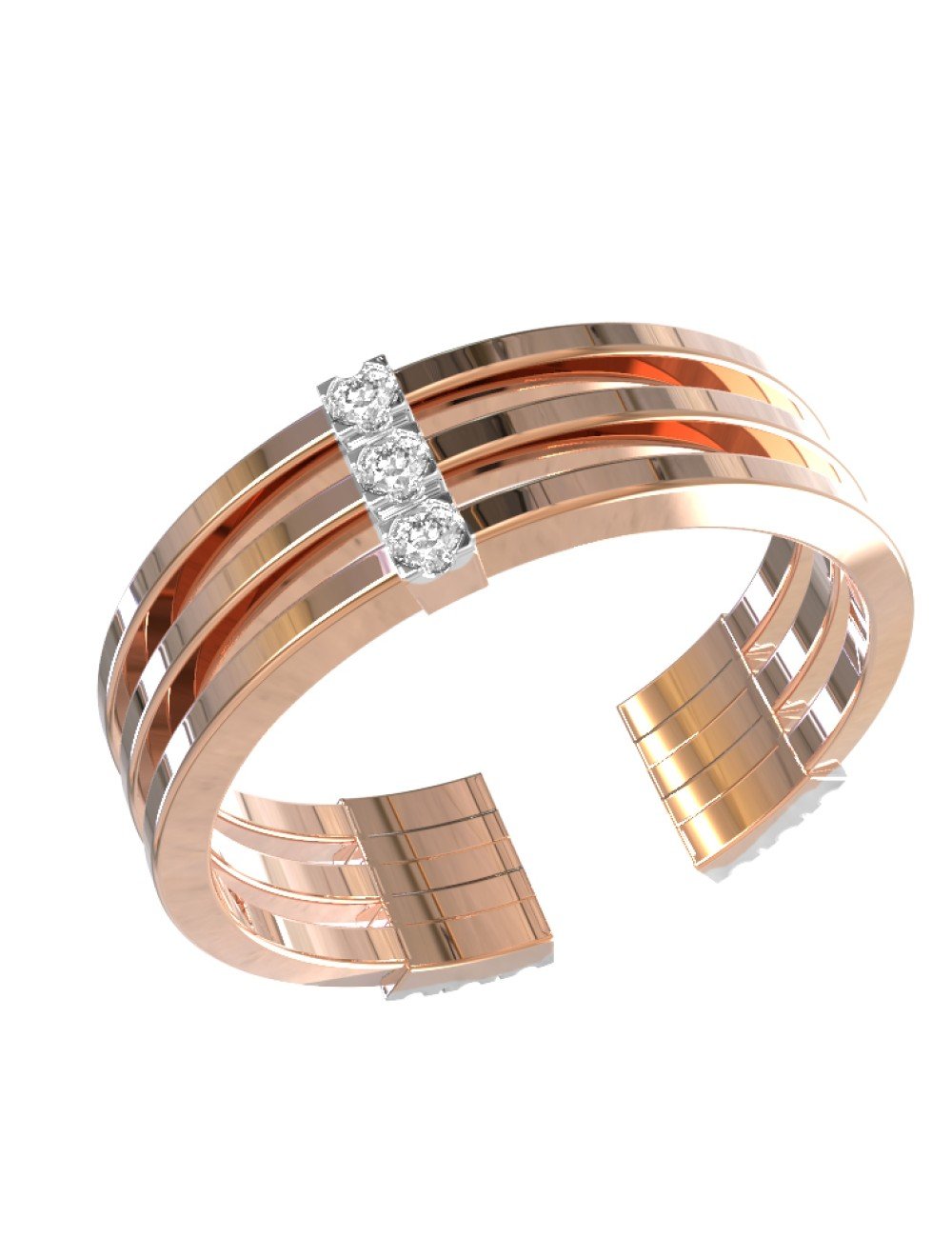 Кольцо из золота 585 пробы c бриллиантами