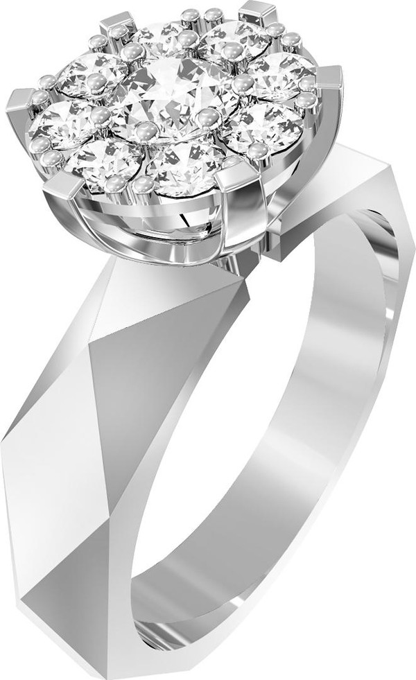 Кольцо из белого золота c бриллиантами