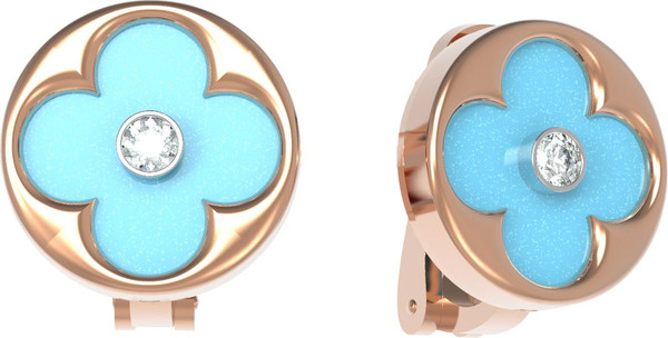 Серьги из золота c бриллиантами и бирюзой