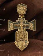 Крест из лимонного золота 585 пробы