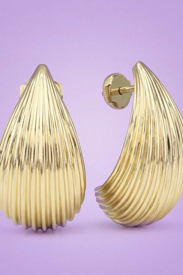 Серьги из лимонного золота 585 пробы