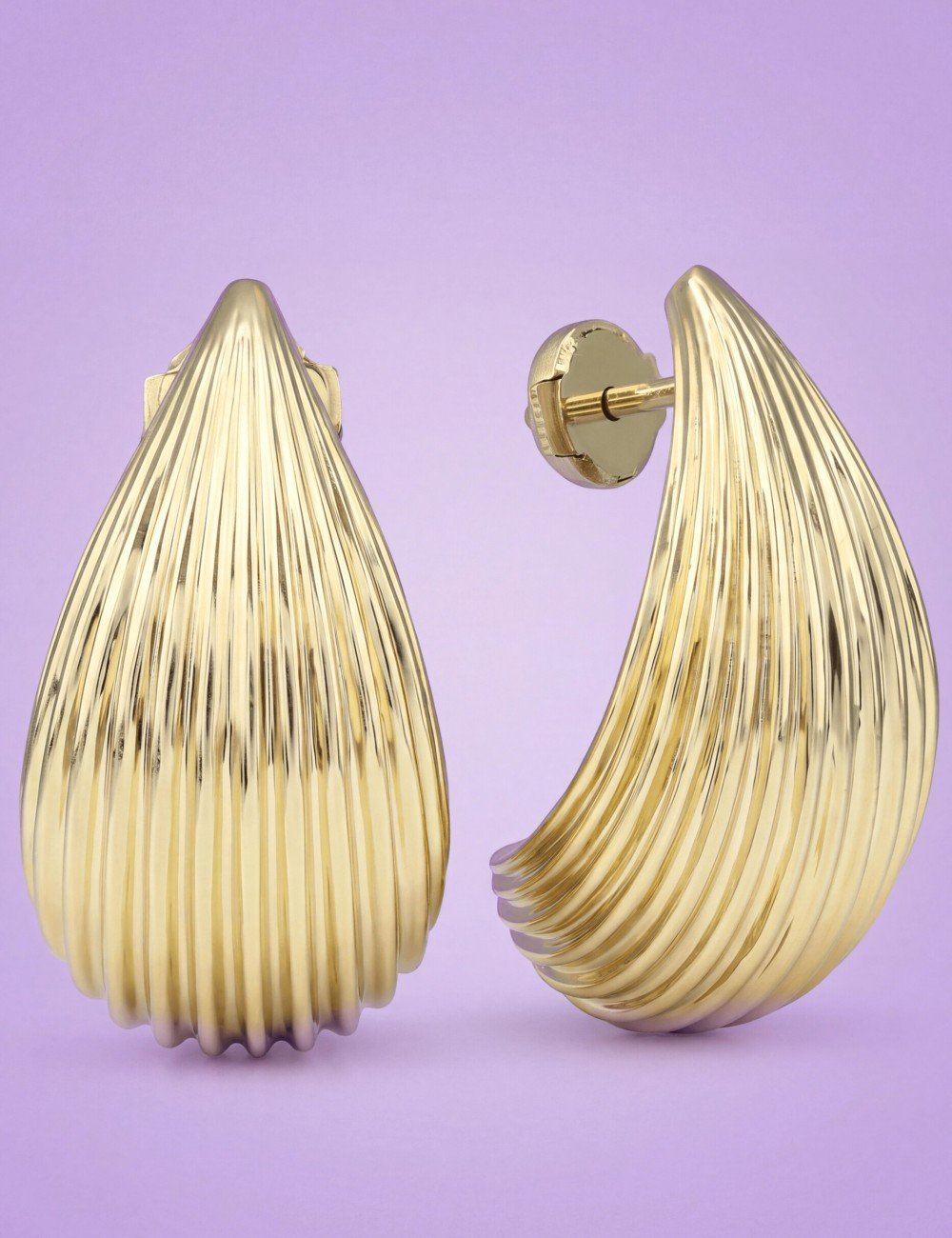 Серьги из лимонного золота 585 пробы