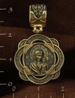 Образок из лимонного золота 585 пробы