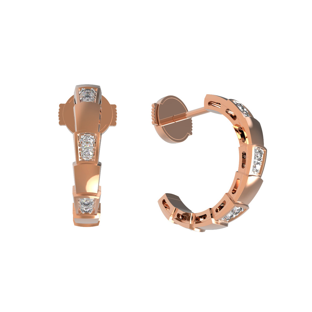 Серьги из золота c бриллиантами