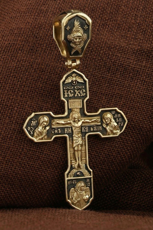 Крест из лимонного золота