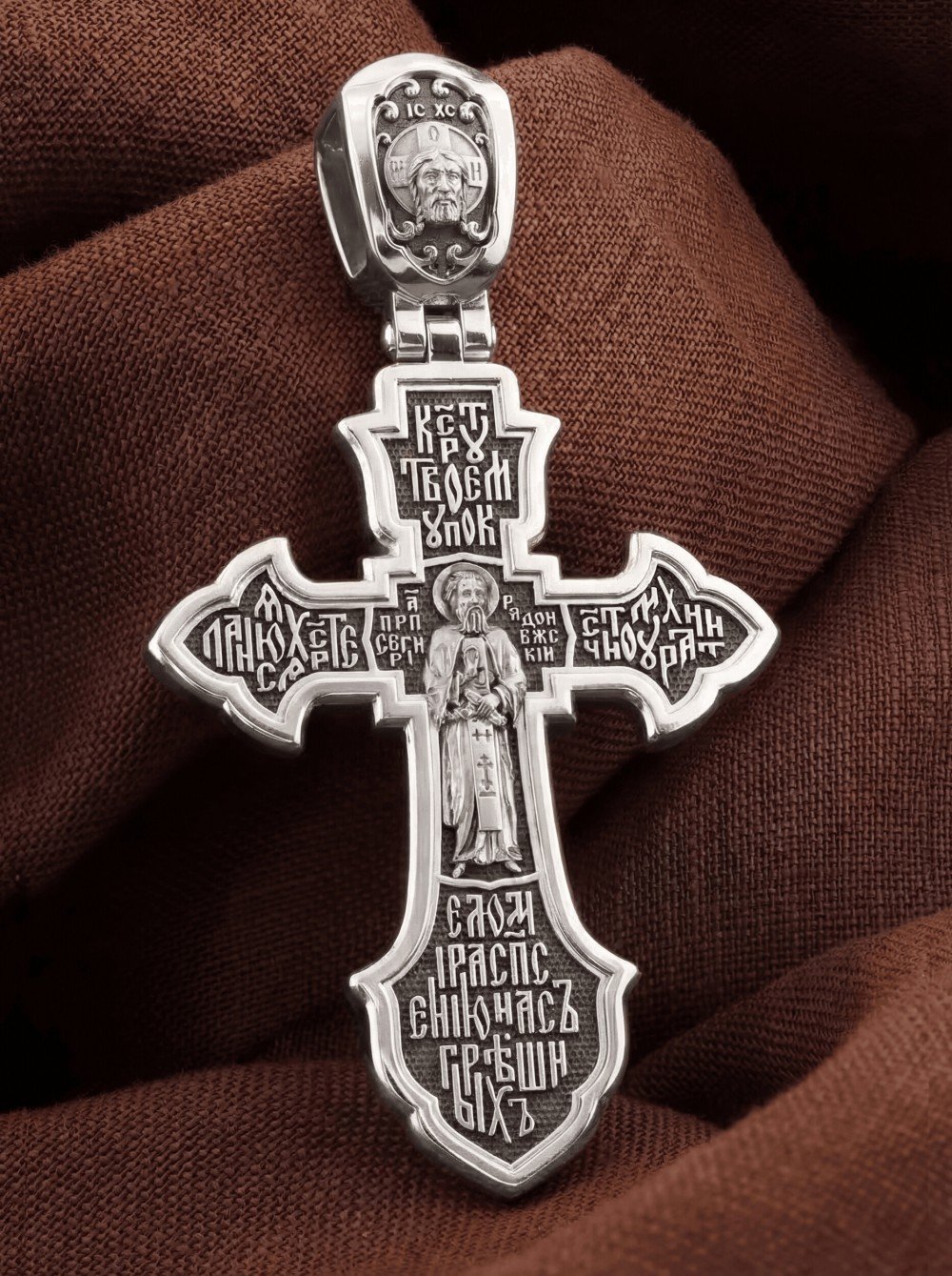 Крест из белого золота