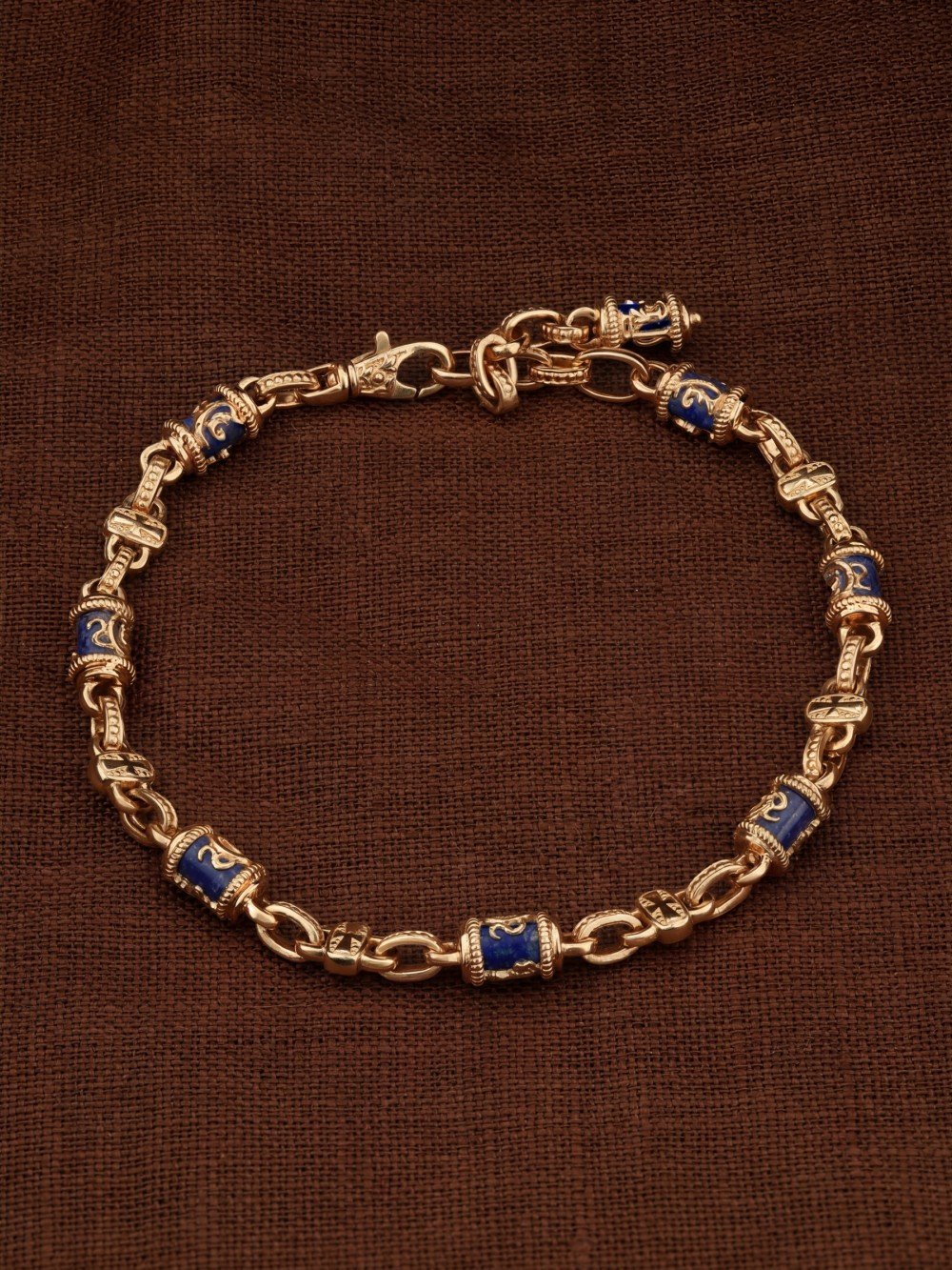 Браслет из золота c лазуритом