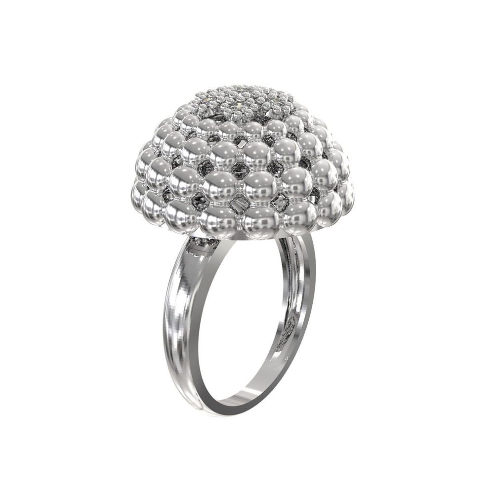 Кольцо из белого золота c бриллиантами