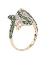 Кольцо из золота 585 пробы c фианитом