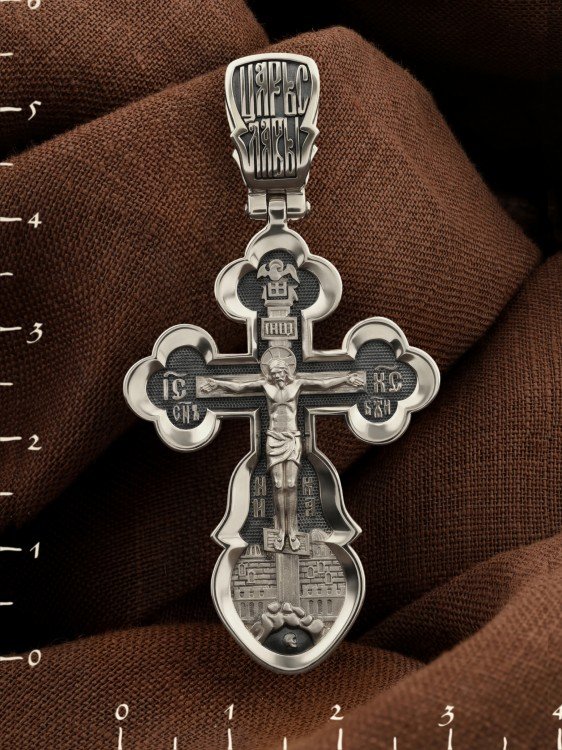 Крест из белого золота