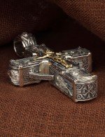 Крест из серебра 925 пробы и золота 585 пробы