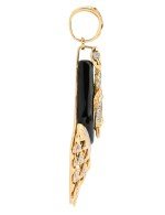 Подвеска из золота 585 пробы c бриллиантами и ониксом