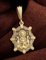 Образок из лимонного золота 585 пробы